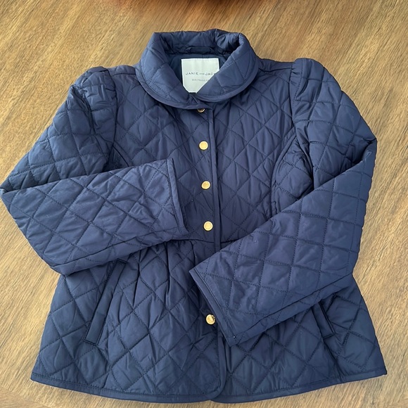 Janie and Jack Jackets & Coats Blue Quilted Barn Jacket From Janie